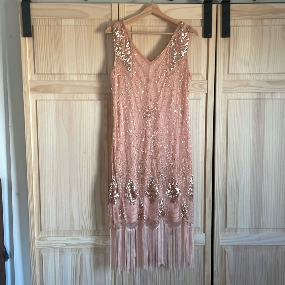 Beaded and Sequin 20s Flapper Style Dress